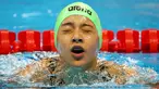 Atlet renang asal Nepal, Gaurika Singh beraksi dalam gaya punggung 100 meter Putri di Olimpiade Rio 2016, Rio de Janeiro, Brasil, (7/8). Gaurika Singh dinobatkan sebagai atlet termuda di Olimpiade Rio 2016. (REUTERS/Michael Dalder)