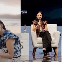 Raline Shah jadikan wastra sebagai busana sehari-hari. Dalam beberapa foto, Raline Shah pakai wastra dalam bentuk rompi sebagai outfit liburan maupun belanja kain. Seperti apa potretnya? [@ralineshah]