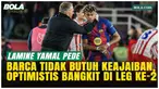 Lamine Yamal optimistis Barcelona bisa membalikkan kekalahan 0-2 dari Atletico Madrid di leg kedua Liga Champions, dengan dukungan Hansi Flick yang percaya timnya mampu bangkit lewat permainan kolektif.