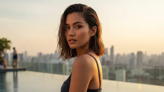 Rambut Pendek Wanita Layer Sebahu