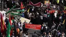 Warga Iran mengecam kembalinya operasi militer besar-besaran Israel di Jalur Gaza sejak 18 Maret 2025 lalu. (ATTA KENARE/AFP)