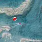 Gempa Magnitudo 5,3 mengguncang wilayah Bolaang Mongondow Selatan, Sulawesi Utara, Senin (5/2/2024), pukul 19.38.46 WIB. (Liputan6.com/ Dok BMKG)