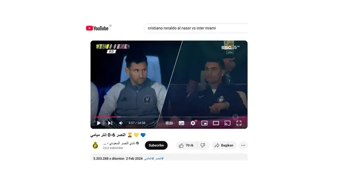 <p>Cek fakta Cristiano Ronaldo nonton langsung laga Timnas Indonesia</p>