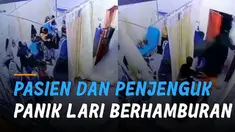 Terekam kamera cctv momen kocak ketika tabung oksigen jatuh di kamar pasien