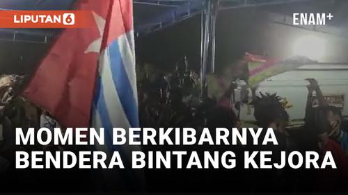 VIDEO: Bendera Bintang Kejora Berkibar di Pemakaman Filep Karma