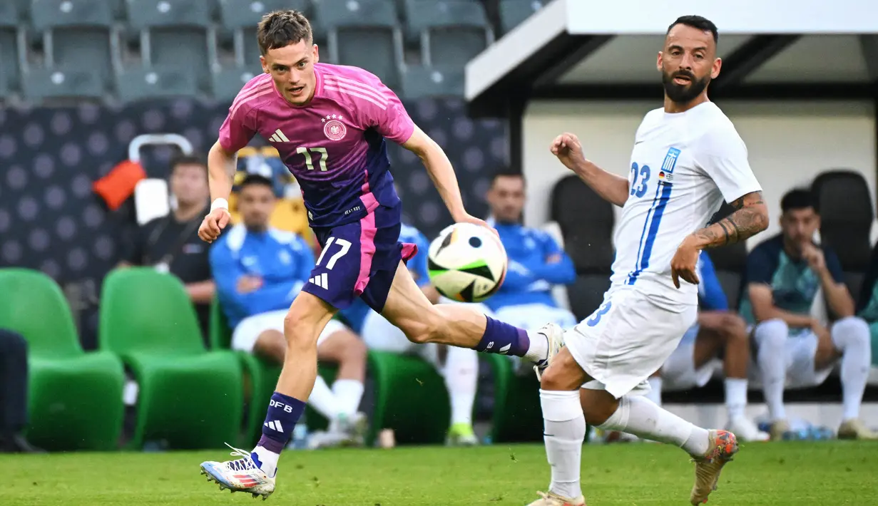 Die Mannschact meraih kemenangan lewat gol yang dicetak Kai Havertz di menit ke-55 dan Pascal Gross (89’). (Uwe KRAFT/AFP)