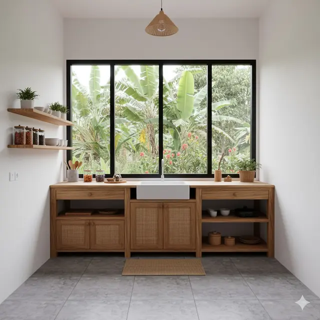 Inspirasi Dapur Tropis Kecil di Rumah Kampung