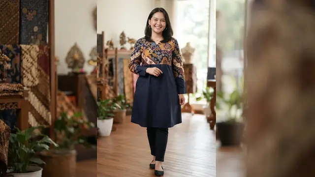 Model Atasan Batik Wanita Elegan Panjang Terbaru yang Nyaman untuk Pinggul Besar