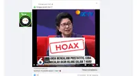 Klaim video mantan Menteri Kesehatan (Menkes) Nila Moeloek rekomendasikan obat prostatitis dalam siaran SCTV
