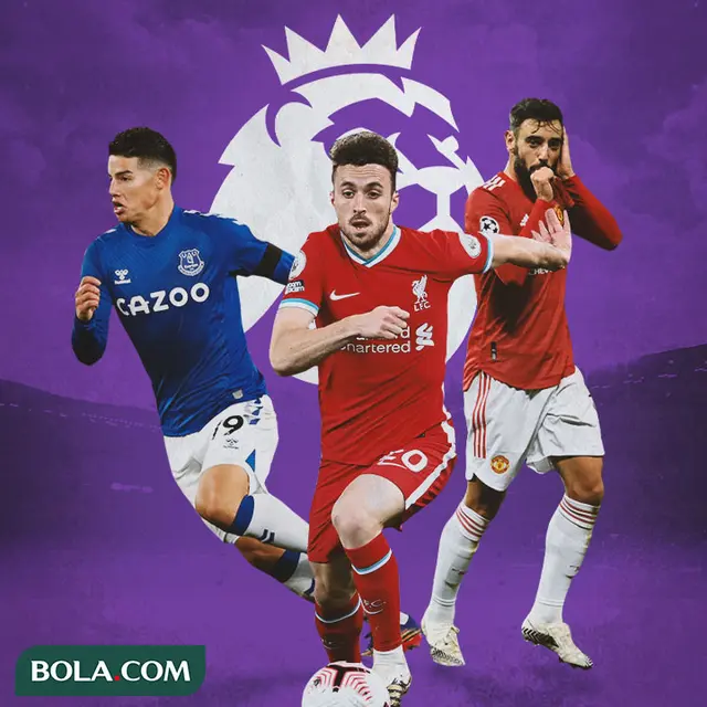 Premier League - James Rodriguez, Diogo Jota, Bruno Fernandes