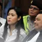 Terdakwa Jessica Kumala Wongso menjalani sidang ketujuh kasus kematian Wayan Mirna Salihin di PN Jakarta Pusat, Kamis (21/7). Sidang kali ini, Jaksa Penuntut Umum (JPU) menghadirkan barista kafe Olivier, Rangga, sebagai saksi. (Liputan6.com/Helmi Afandi)