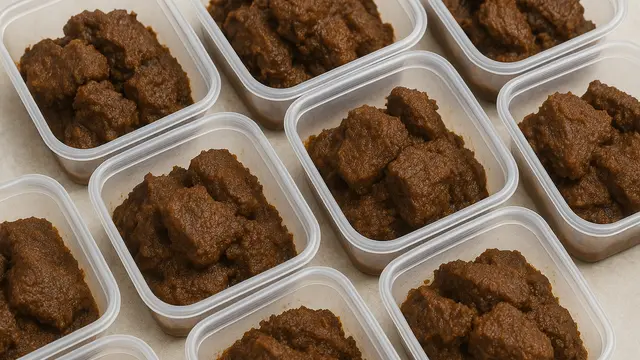 Ilustrasi rendang sapi (Foto: ChatGPT)