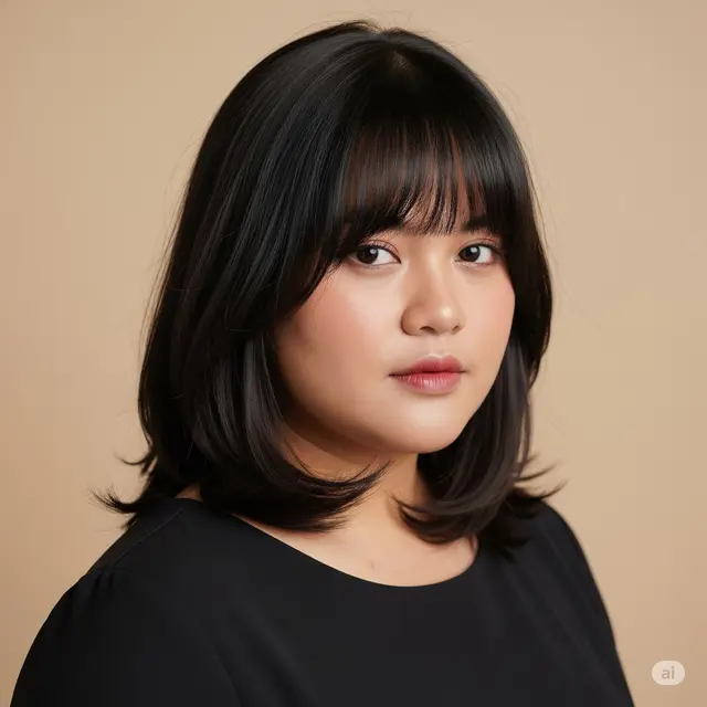 Model Rambut Pendek untuk Wanita Gemuk agar Terlihat Lebih Ramping. Foto: Gemini