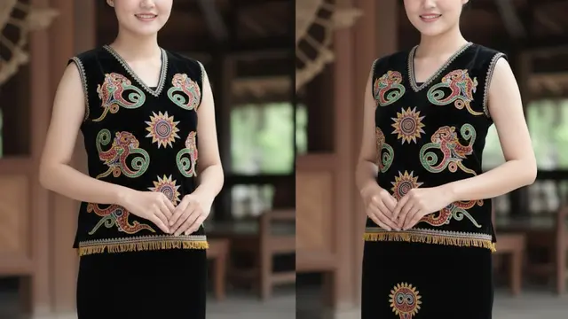 Baju Ta'a motif aso (Gemini AI)