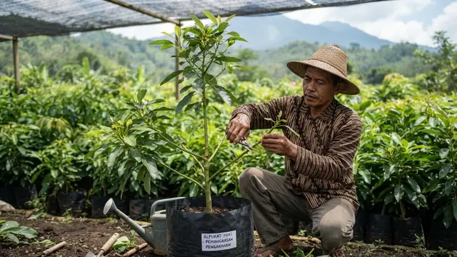 Cara Memperbanyak Cabang Alpukat