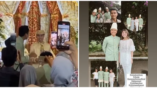 6 Momen Pernikahan Pebulutangkis Shesar Hiren Rhustavito dan Mitha Hardiyanti