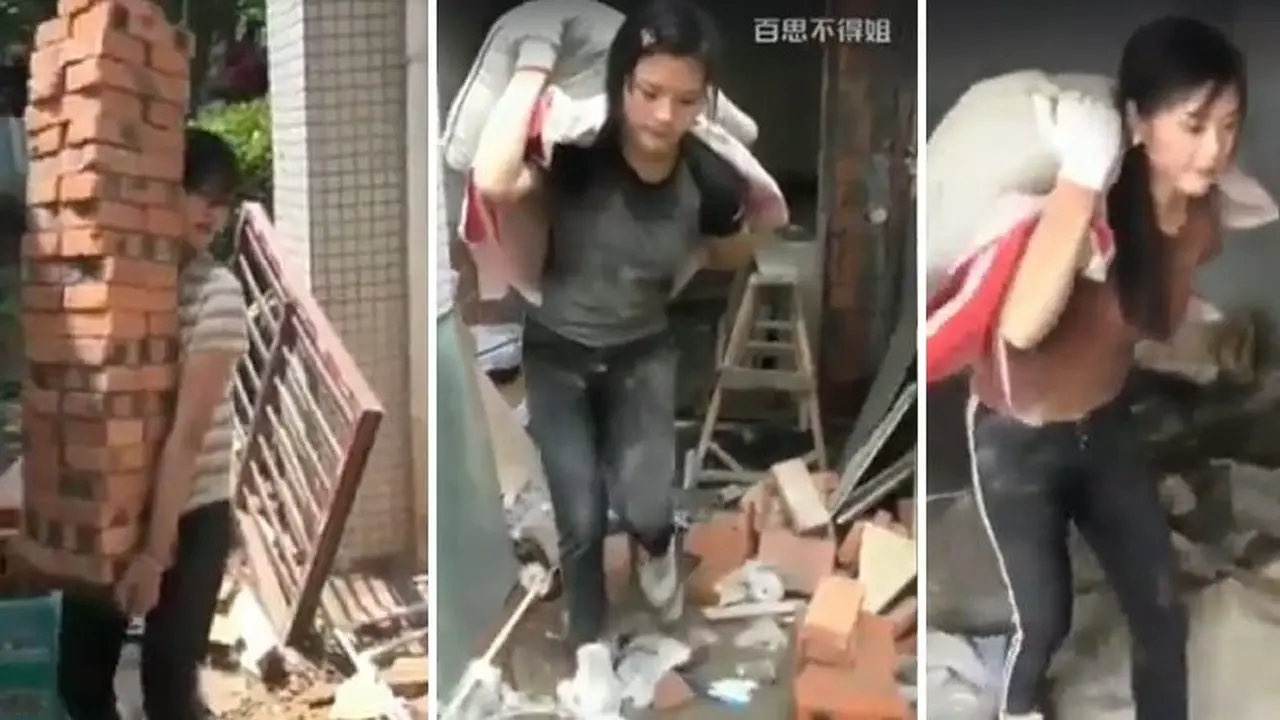 Buat Kagum, Wonder Woman Asia Ini Ternyata Tukang Bangunan