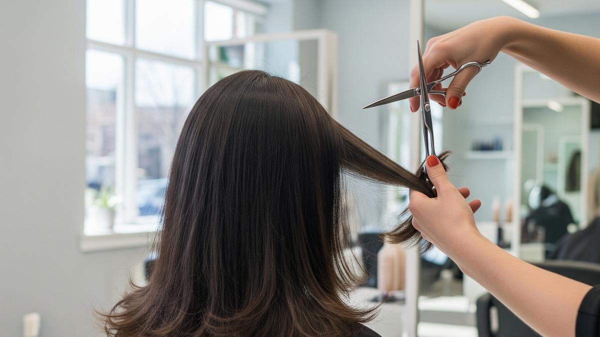 6 Model Rambut Layer Panjang Lurus Tampak Belakang yang Sedang Tren