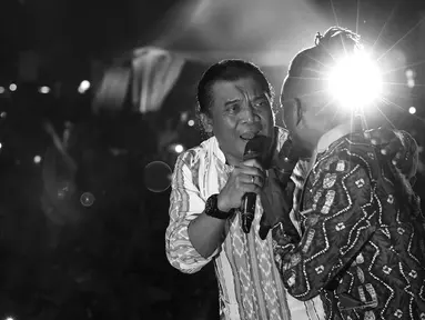 Penyanyi Didi Kempot tampil dalam perayaan Harlah ke-20 Fraksi PKB DPR RI di Kompleks Parlemen Senayan, Jakarta, 31 Oktober 2019 lalu. Didi Kempot, meninggal dunia Selasa (5/5/2020) pukul 07.45 WIB di Rumah Sakit (RS) Kasih Ibu Solo. (Liputan6.com/JohanTallo)