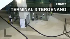 PT Angkasa Pura II (Persero) mengatakan terdapat genangan air di sejumlah titik di area kedatangan Terminal 3 Bandara Soekarno Hatta.