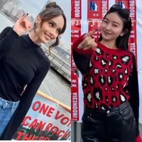 Adu Gaya Cinta Laura dan Natasha Wilona saat Nyoblos. [Instagram]