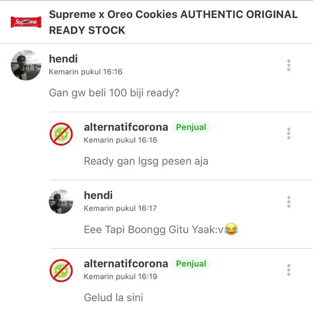Jualan Oreo x Supreme