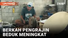 Bulan Ramadan Pesanan Pengrajin Beduk dan Rebana Meningkat