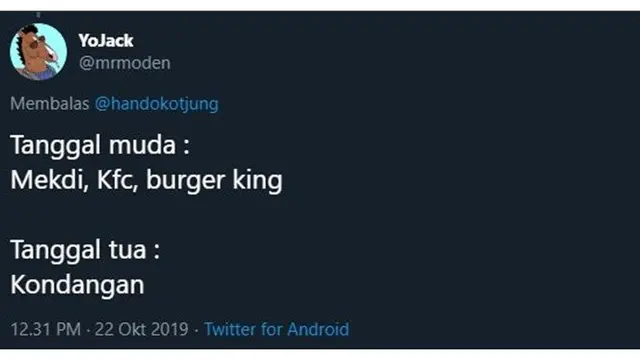 5 Beda Pesan Makanan Saat Tanggal Muda dan Tua ala Netizen Ini Benar Adanya