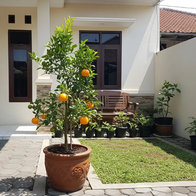 12 Pohon Buah Mini Tinggi 1 Meter di Pot, Wujudkan Kebun Impian