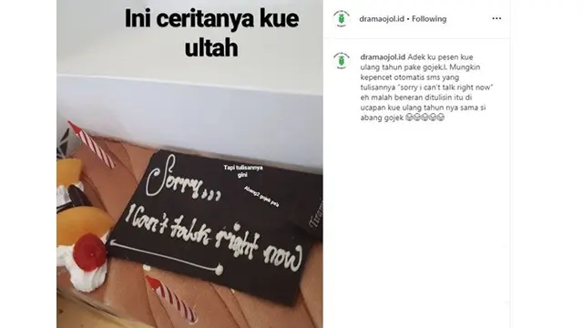 7 Potret Tulisan Kocak di Kue Ulang Tahun Ini Bikin Geleng Kepala