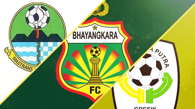 Logo Bandung Raya, Petrokimia Putra, Bhayangkara FC