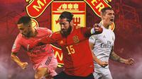 Manchester United - Eden Hazard, Sergio Ramos, Toni Kroos (Bola.com/Adreanus Titus)