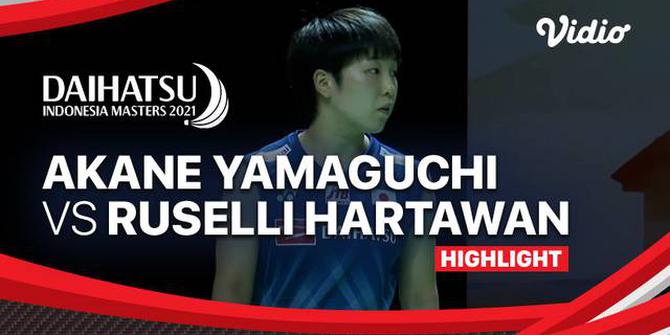 VIDEO: Ruselli Hartawan Gagal Bendung Akane Yamaguchi di Indonesia Masters 2021