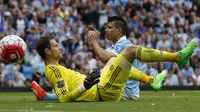 Aguero Antar City Ungguli Chelsea di Babak Pertama