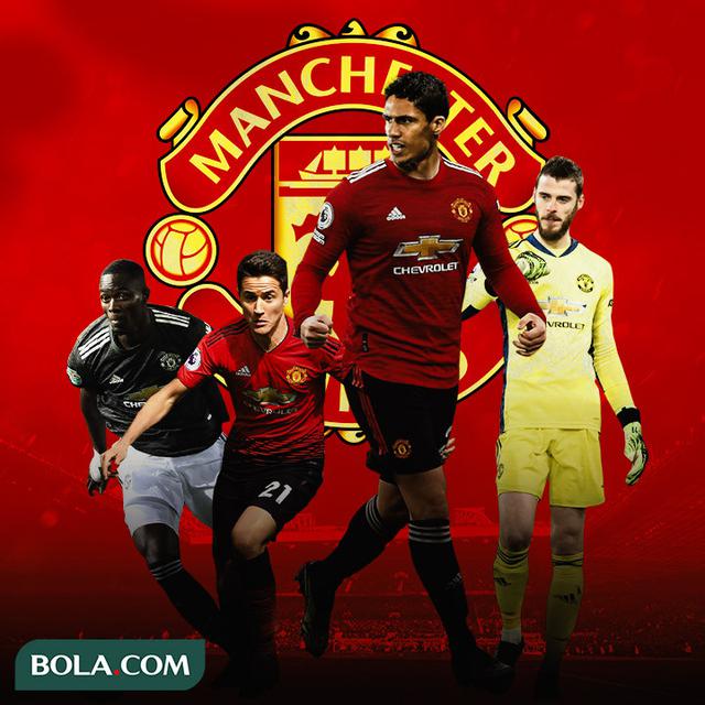 Manchester United - Eric Baily, Ander Herrera, Raphael Varane, David De Gea