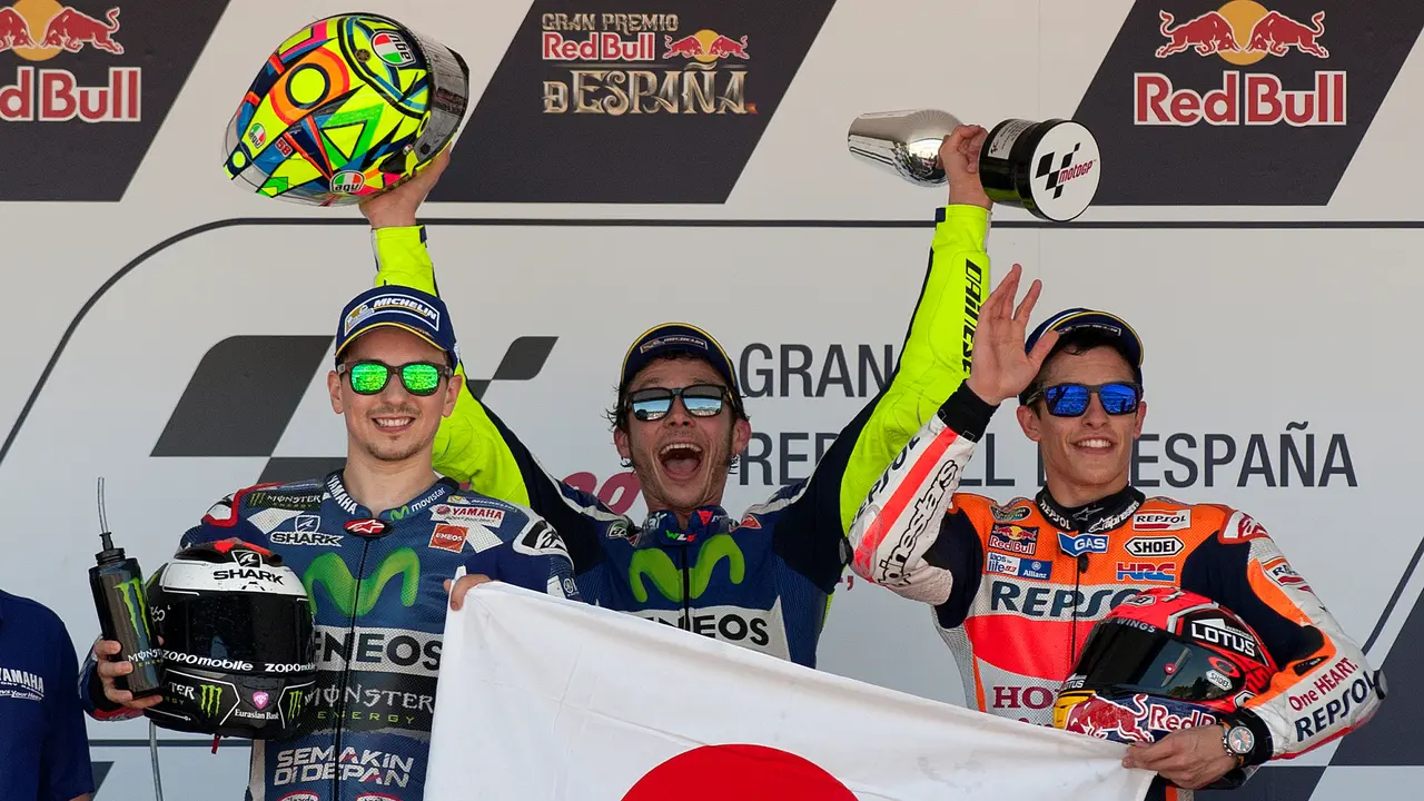 Jorge Lorenzo, Valentino Rossi, Marc Marquez 