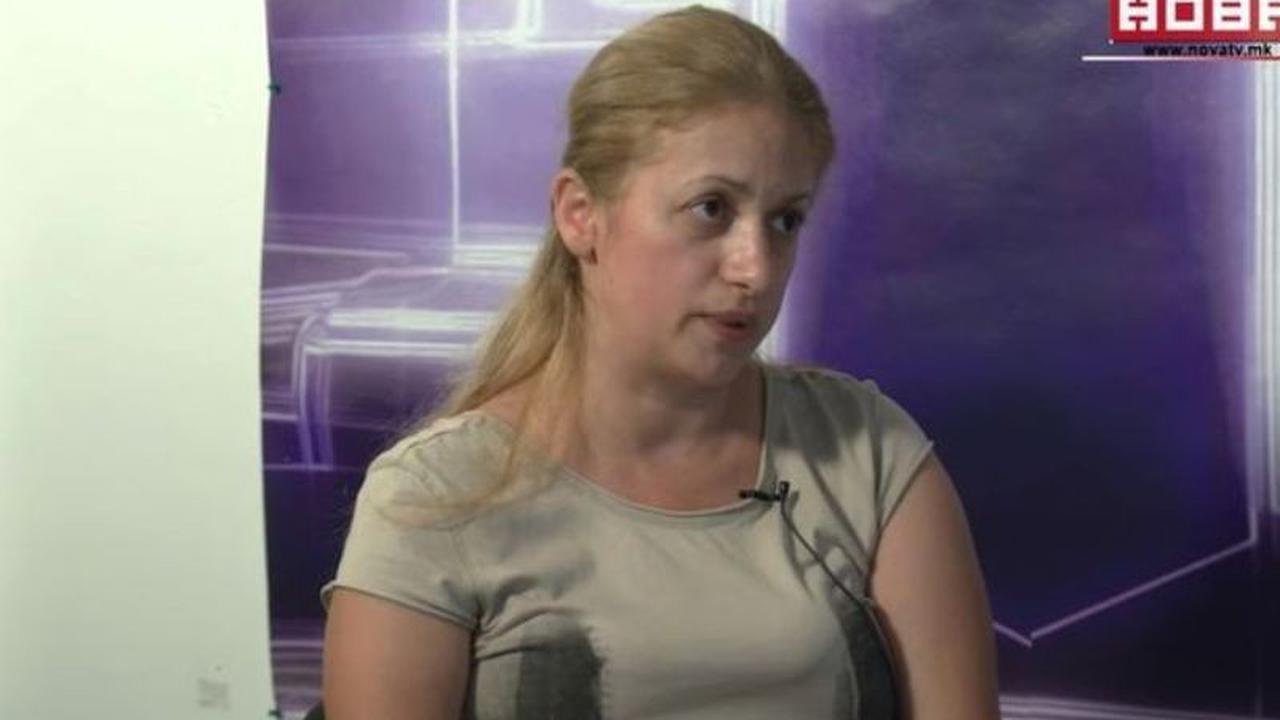 Jasminka Velkovska memberikan keterangan pada wartawan. Foto: Mirror