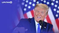 Banner Infografis Pelantikan Presiden AS Donald Trump. (Foto: AFP)