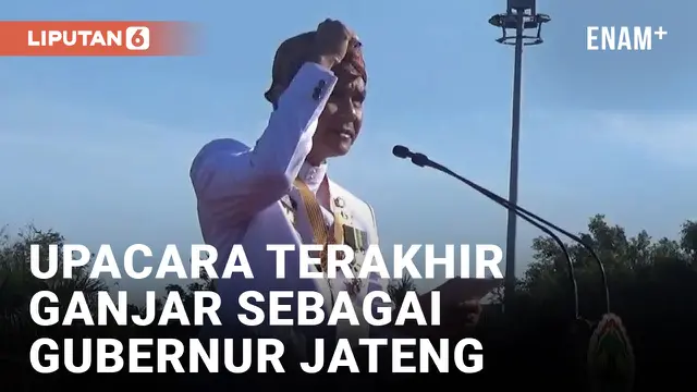 Terakhir Kali Pimpin Upacara HUT RI Sebagai Gubernur, Ganjar Pranowo Pamit ke Warga Jateng