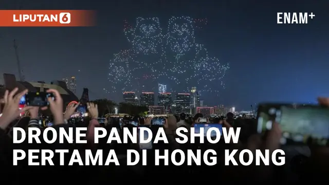 VIDEO: Hong Kong Gelar Pertunjukkan Drone Panda Pertama