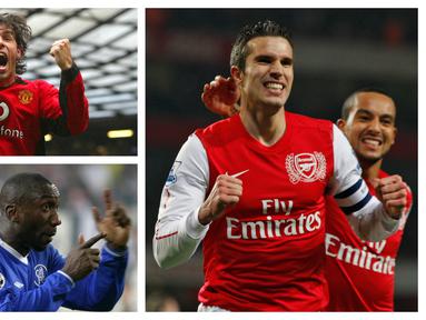 Belanda menyumbang beberapa striker subur yang berlaga di Premier League. Postur tubuh yang mendukung menjadi resep pemainnya sukses berkarier di Inggris. Berikut 5 striker Belanda dengan torehan gol terbanyak sepanjang memperkuat klub Inggris di era Premier League. (Kolase Foto AP)