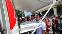 Badan Pangan Nasional (Bapanas) meluncurkan sembilan mobil laboratorium keliling di Bogor, Senin (20/11/2023). (Achmad/Liputan6.com)