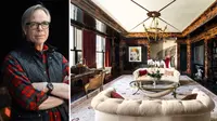 Sesuai dengan desain fesyennya yang bertema klasik Amerika, penthouse Tommy Hilfiger didesain dengan begitu apik