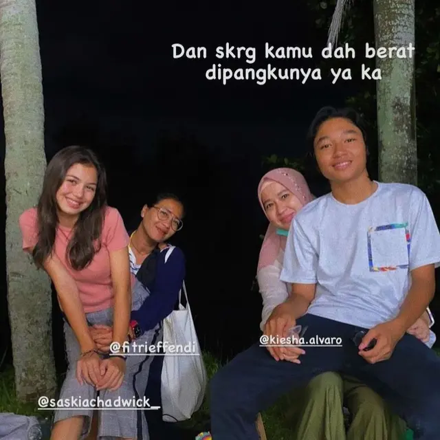 6 Potret Kebersamaan Saskia Chadwick dan Keluarga Kiesha Alvaro, Sudah Akrab