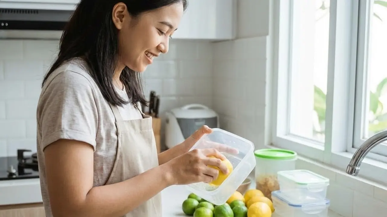 Menghilangkan Bau Plastik Baru pada Wadah Makan