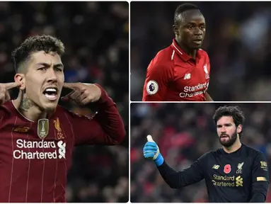 Liverpool akan menghadapi Arsenal dalam laga Community Shield 2020 di Wembley. Liverpool memiliki sejumlah pemain yang bisa menjadi momok serta menghancurkan permainan Arsenal. Berikut 5 Pemain Liverpool yang bakal menghacurkan Arsenal di Community Shield. (kolase foto AFP)