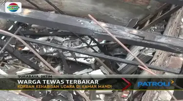 Kakek salah satu penghuni rumah di Jalan Petemon, Surabaya tewas terbakar di lokasi.