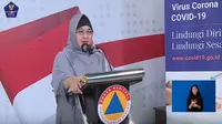 Dokter spesialis paru Erlina Burhan dalam keterangan persnya soal penggunaan masker di tengah COVID-19 (Tangkapan Layar Youtube BNPB Indonesia)