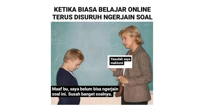 7 Meme Siswa Jalani Sekolah Online Ini Bikin Ngelus Dada