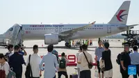 Pesawat C919 buatan dalam negeri China. Dok: Xinhua via Global Times